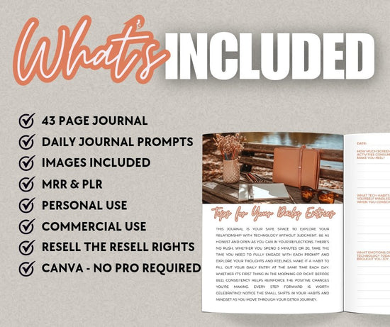 30 Day Digital Detox Journal - Her Digital Bloom